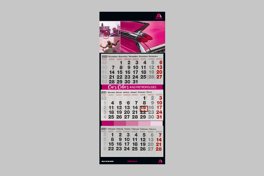 3month calendar 2025 Axalta 2025 Axalta Calendar Shop